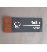 Wooden Serisi Mutfak Yönlendirme Tabelası