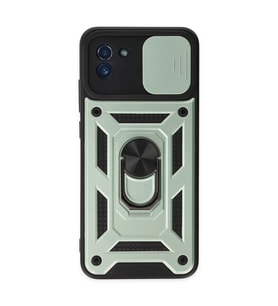 Samsung Galaxy A03 Kılıf Pars Lens Yüzüklü Silikon - Yeşil