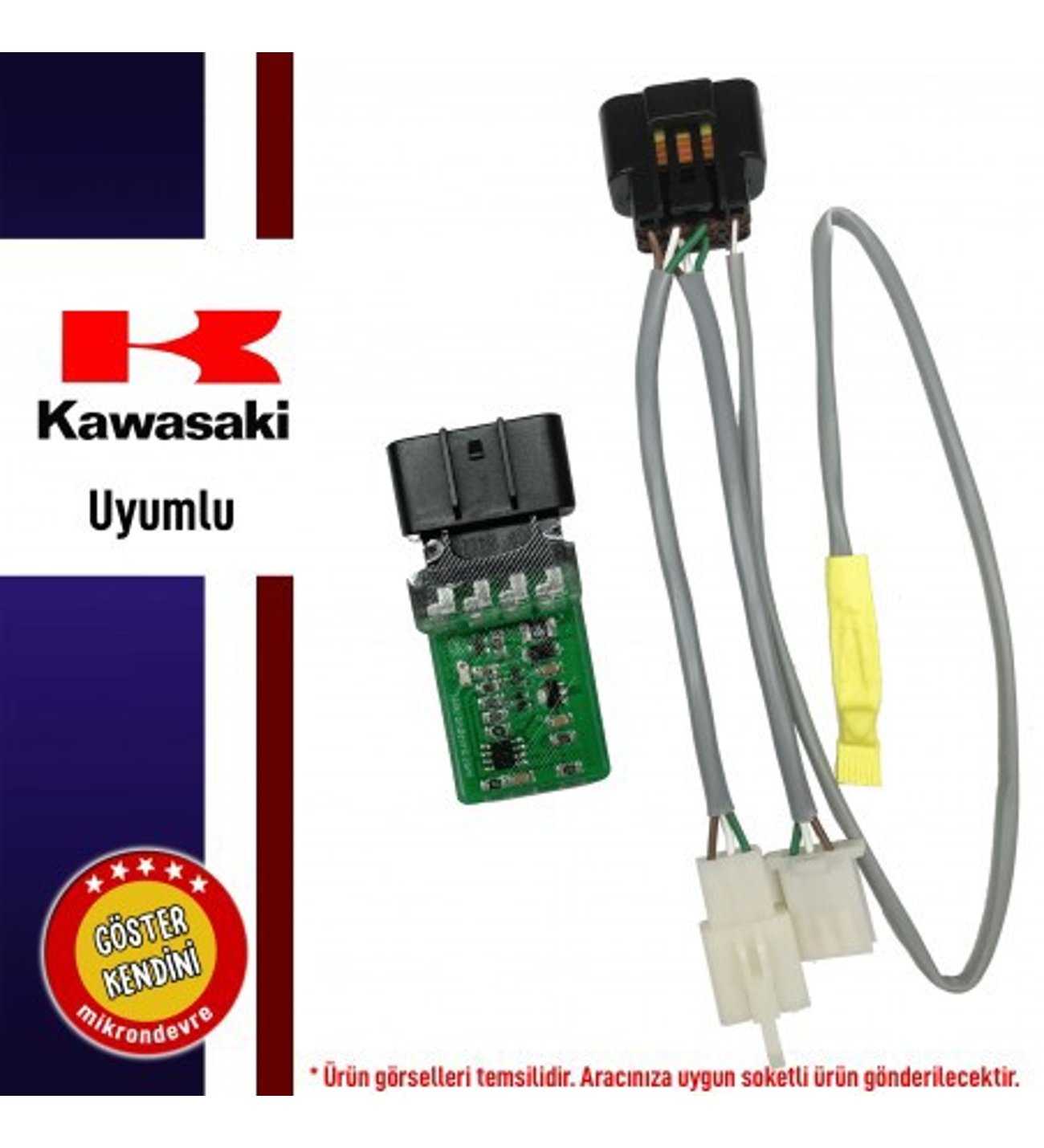 Kawasaki Ninja ZX-6R Uyumlu 13 Modlu STOP ÇAKAR Modülü Uçak Kanadı
