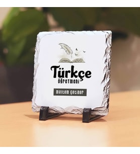 Türkçe Öğretmenlerine Hediye Taş Baskı