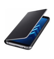 Galaxy A8 (2018) ile Uyumlu Neon Flip Koruyucu Kılıf Siyah EF-FA530PBEGWW