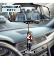 Kişiye Özel Karikatür Erkek Ayna Süsü – Araç İçi Esprili Hediyelik