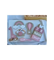 Renkli objeli set bebek hediyelik bebek çekim aksesuarı dekor