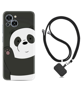 Reeder S23 Max Pro Kılıf Silikon Boyun Askılı İpli Desenli Silikon Hello Panda 1709