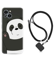 Reeder S23 Max Pro Kılıf Silikon Boyun Askılı İpli Desenli Silikon Hello Panda 1709