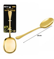 Metal Servis Kaşığı - 25 cm - Gold Renk
