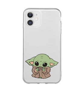 Iphone 11 Uyumlu Baby Yoda Tasarımlı Şeffaf Telefon Kılıfı
