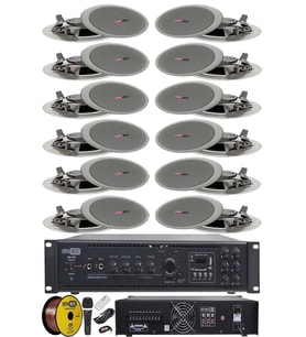 Lastvoice Maxx Paket-6 Tavan Hoparlörü ve 6 Bölgeli Anfi Ses Sistemi Paketi (Full Set)
