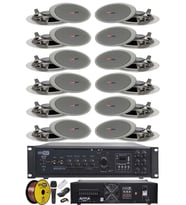 Lastvoice Maxx Paket-6 Tavan Hoparlörü ve 6 Bölgeli Anfi Ses Sistemi Paketi (Full Set)
