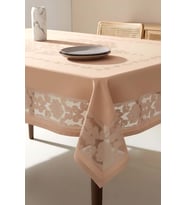 Jumbo Jakar Cappuccino Sıvı İtici Leke Tutmaz Masa Örtüsü 160x220 cm