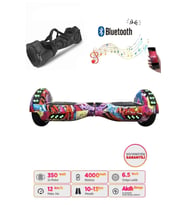 Elektrikli Kaykay Hoverboard Full Ledli Bluetooth Hoparlörlü 6.5 Inch Çanta Hediyeli D16