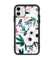 iPhone 11 Beyaz Çiçek Tasarımlı Glossy Telefon Kılıfı