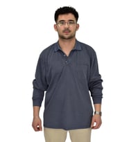 Erkek Büyük Beden Mevsimlik Polo Yaka Sweatshirt 1-6830 BGL-ST04415 (Lacivert)