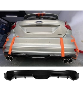 Ford Focus 3 HB Arka Ek Plastik Siyah Difüzör 2011 2012 2013 2014 Arka-bodykit-ek-karlık