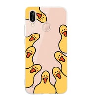 Huawei P20 Lite Uyumlu Baskılı Yumuşak Silikon Şeffaf Telefon Kılıfı