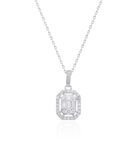 Pırlanta Baget  Kolye /0.27ct
