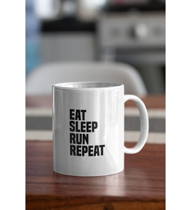 Eat Sleep Run Repeat Baskılı Kupa Bardak