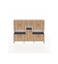 Arges Dolap 14 Raflı 10 Kapaklı 220x30x163 Aytaşı-Çam/Antrasit