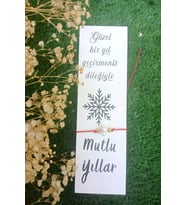 Kırmızı Yılbaşı Bilekliği - 10 Adet Şans Bilekliği - Yılbaşı Hediyesi -