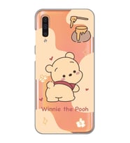 Samsung Galaxy A70 Uyumlu Winnie The Pooh Tasarımlı Şeffaf Telefon Kılıfı