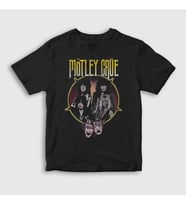 Presmono Unisex Çocuk Siyah Band Mötley Crüe T-Shirt 166939tt