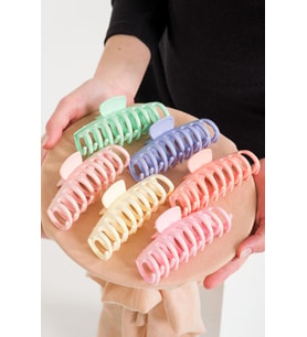 Xl Büyük Boy Toka Karışık Soft Renk 6 Adet (8,5 Cm ) (Pembe - Gül Kurusu - Lila - Beyaz)