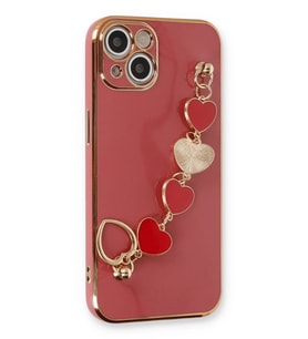 iPhone 14 Kılıf Esila Silikon - Kırmızı