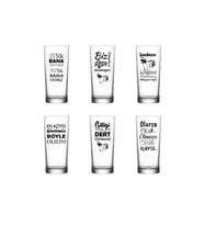 6 LI Rakı Sözü Baskılı Rakı ve Meşrubat Bardağı