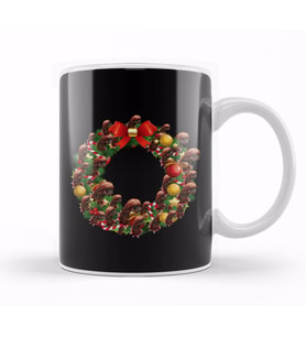 Alien Xenomorph Multiface Christmas Wreath Kupa Bardak Porselen