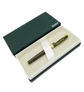 Signator® ST164 Sedefli Slim Olive Green Gold Metal Roller Kalem  İsme Özel Kalem (Karışık)