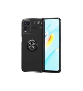 Oppo A54 4G Uyumlu Kılıf Zore Ravel Silikon Kapak (Siyah)