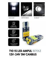 T10 15 Led Ampul Beyaz 12V-24V 5W Canbus