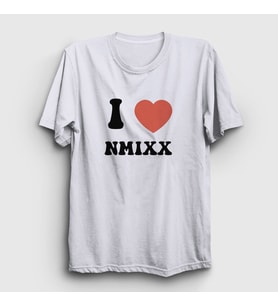Presmono Unisex Beyaz I Love Nmixx K Pop T-Shirt 435458tt (Beyaz)