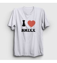 Presmono Unisex Beyaz I Love Nmixx K Pop T-Shirt 435458tt (Beyaz)