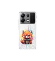 Poco X6 ile Uyumlu Splash Tilki Tasarımlı Şeffaf Silikon Kılıf