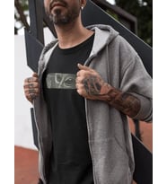Erkek Kısa Kol Yazlık Tişört Bisiklet Yaka Baskılı Oversize T-Shirt - Siyah