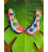 24X21 CM RENKLİ İŞLEME YAKA GİYİM YAKA AKSESUARI DİKİŞ AKSESUARI