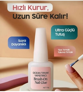 Lexroo Fırçalı Tırnak Yapıştırıcı Brush-On Nail Glue 10g