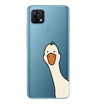Oppo A15 / A15S Uyumlu Sevimli Ördek Desenli Şeffaf Telefon Kılıfı