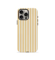 iPhone 15 Pro Max Vorian Çift Katmanlı Kılıf Vanilla Pinstripe