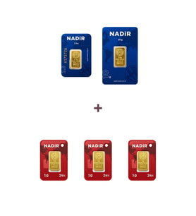 Nadir Gold 24 Ayar 15,5 Gram Altın (1 Ad 10 Gram Altın + 1 Ad 2,5 Gram Altın + 3 Ad 1 Gram Altın )