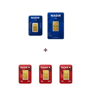 Nadir Gold 24 Ayar 15,5 Gram Altın (1 Ad 10 Gram Altın + 1 Ad 2,5 Gram Altın + 3 Ad 1 Gram Altın )