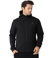 Crozwise Kapşonlu Erkek Sweat Su İticili Siyah 6054
