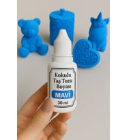 Mavi Renk - Kokulu Taş Tozu Boyası - 30 ml