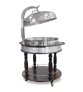 Öztiryakiler Chafing Dish Servis Arabası Ø90