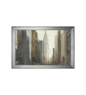 Soyut Şekiller Motifli Kanvas Tablo 80 x 110 cm Silver Çerçeve