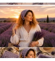 Bohem El Örgüsü Pullu Bandana & Boyun Şalı