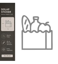 Market Ürünleri Mat Gri Dekoratif Folyo Sticker 14x14 cm