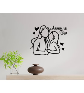 BK Home Annem ve Ben Duvar Süsü-1 (Siyah)