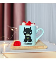 Batman Tasarımlı Kişiye Özel Yeşil Türk Kahvesi Fincanı